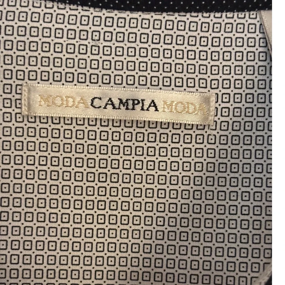 Moda Campia Moda‎ Mens Gray Button Down Shirt Long Sleeve Cotton Size L